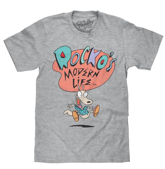 Rocko's Modern Life T-Shirt - Athletic Gray Heather Hoodie, Sweatshirt | InkThreadWorks.com