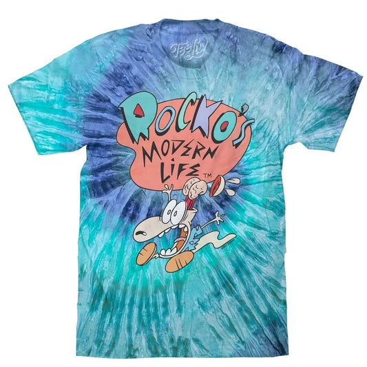 Rocko's Modern Life Tie Dye T-Shirt - Blue Jerry Tie Dye Hoodie, Sweatshirt | InkThreadWorks.com