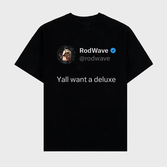Rod Wave Last Lap Graphic Yall Want A Deluxe Text Rap Tee Shirt Big Face Retro Top Streetwear