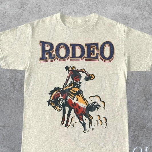 Rodeo 90s Vintage Graphic Cowboy Shirt, Retro 2000s Graphic Western Shirt, Retro Wild Tee, Rodeo Gifts, Adult Unisex Shirt, Wild West Gift Unisex Full Size