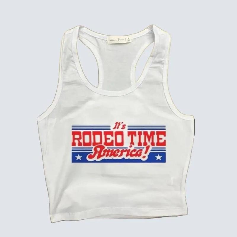 Rodeo Time - Crop Tank, Baby Tee, Crop Tank Top Y2K Shirt, Political Activism, LGBTQ Rights, Free Speech, Feminist Shirt,...
