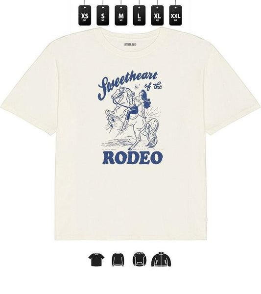 Rodeo, Sweetheart Of Rodeo  - Unisex Heavy Taped neck T-Shirt, Gifts Hoodie, Sweatshirt | InkThreadWorks.com