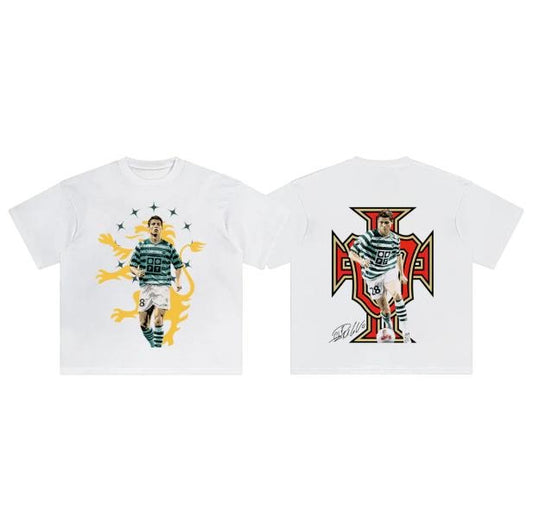 Ronaldo Sporting T-Shirt, Ronaldo 2-Sided Vintage Graphic Tees, Unisex Soccer Shirt, Sport Merch, Gift For Fan, Cotton comfort Menswear Womenswear Streetwear