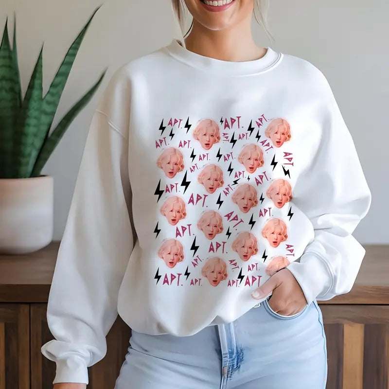 Rose Apt Apateu Unisex Crewneck Sweatshirt, Rosie Album Apt Single Shirt for Fans Hoodie | InkThreadWorks.com