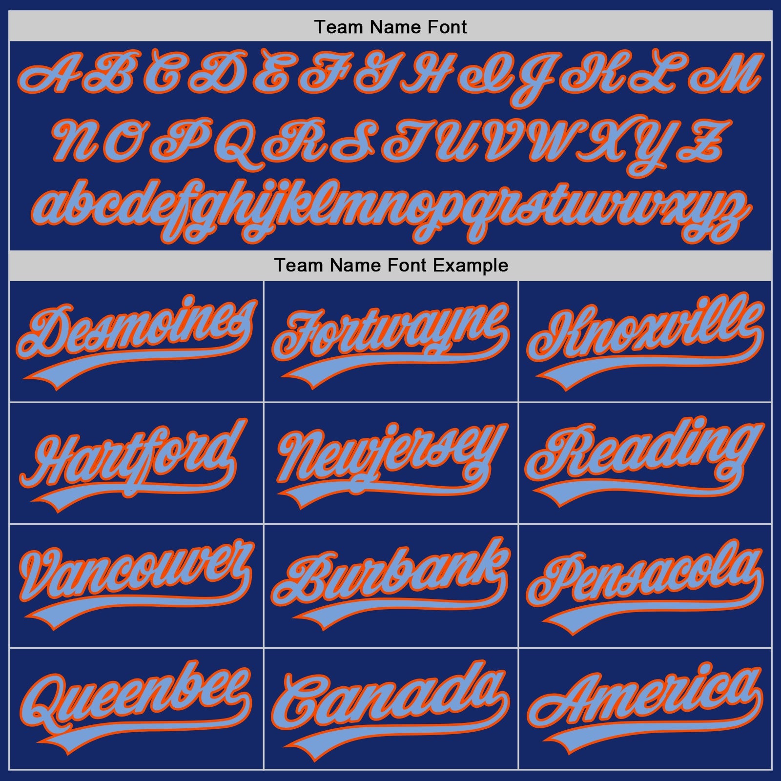 Custom Royal Powder Blue-Orange Authentic Baseball Jersey