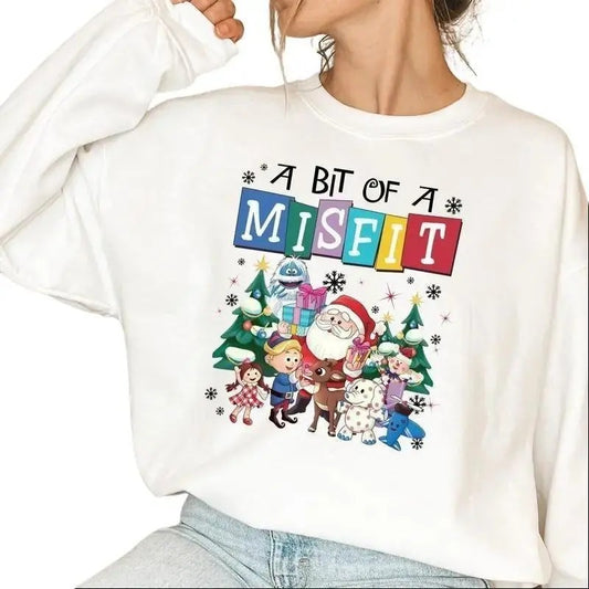 Rudolph The Red Nosed Reindeer Christmas Sweatshirt for Women, GIldan Brand, Classic Fit