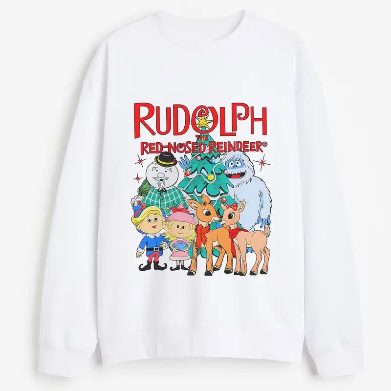 Rudolph the Red Nosed Reindeer Christmas Sweatshirt T-Shirts, Hoodie | InkThreadWorks.com
