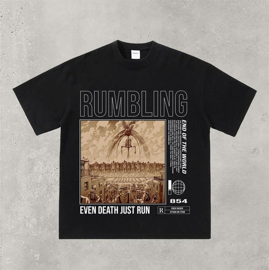 Rumbling  - AOT End Of The World Oversize Tee | Ymir Titan Tee | Attack On Titan Anime Fan Gift Tee