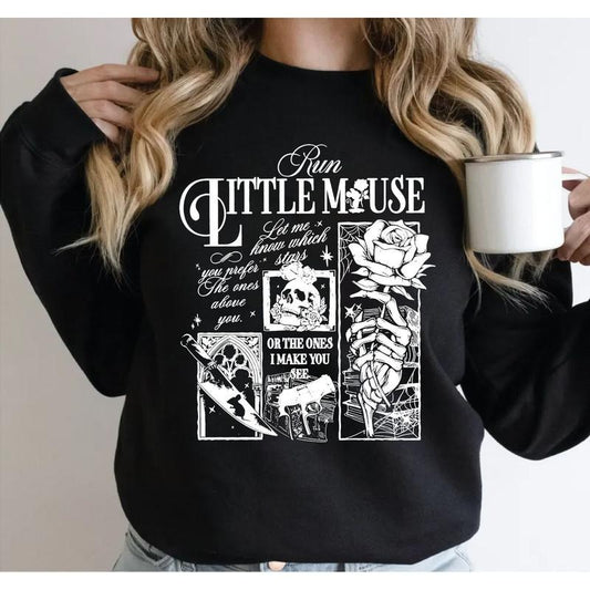 Run Little Mouse Sweatshirt Hoodie T Shirt, Zade Book Dark Romance Shirt, Book Shirt, Book Lover Gift, Bookish Bookworm Tee Sweater Pullover Tee