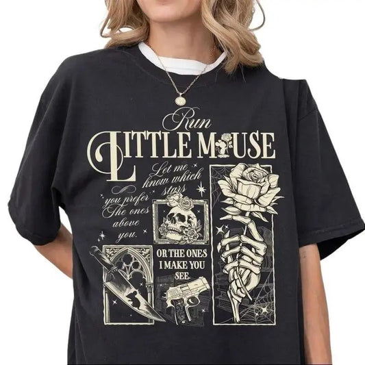 Run Little Mouse Tshirt, Zade Book Dark Romance Merch, Smut Reader Gift, haunting adeline shirt, Book Lover Gift, Hoodie,...