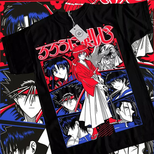 Rurouni Kenshin T-Shirt Samurai X Himura Anime Manga Sagara Yukishiro Unisex Shirt All Size Hoodie, Sweatshirt