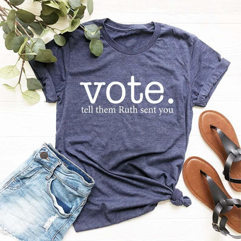 Ruth Bader Ginsburg Shirt - Vote Tell Them Ruth Sent You | Political Feminist T-Shirt | Send Me RBG | Women's Rights...