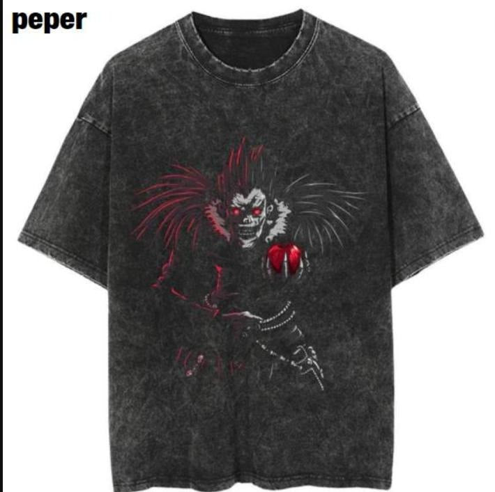 Ryuk Vintage Shirt, Death Note Shirt, Ryuk Shirt, Anime Death Note Shirt, Manga Shirt, Death Note Merch, Anime Merch, Ryuk Merch, Death Note Gift for fan Menswear Top Fabric Underwear Streetwear Tshirt T-Shirt Tropical