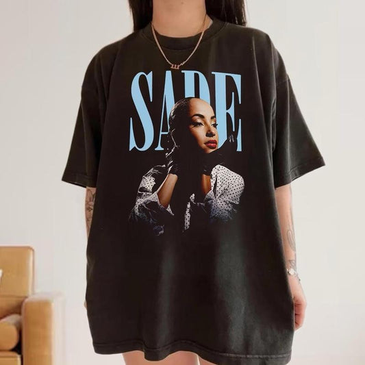 S ade Retro Vintage, Retro S ade Shirt, S ade Concert Shirt, S ade Pop Music Tour 2024 shirt, S ade Gifts for Men Women Unisex Tee, Cotton Crewneck Tee, Full Sizes, Full Colors, Unisex T-shirt for Men and Women, Classic Menswear, Womenswear Top Collar