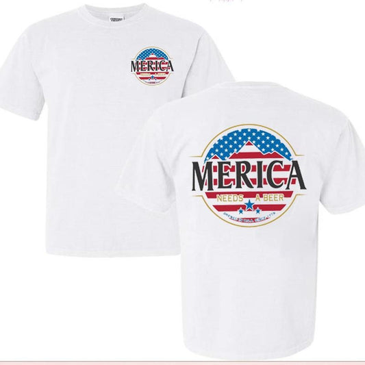 [SALE UP TO 45%] Funny Patriotic America Needs A Beer since 1776 Tee, 4th of July American Drinking Beer Lover Unisex Cotton Fit for men women