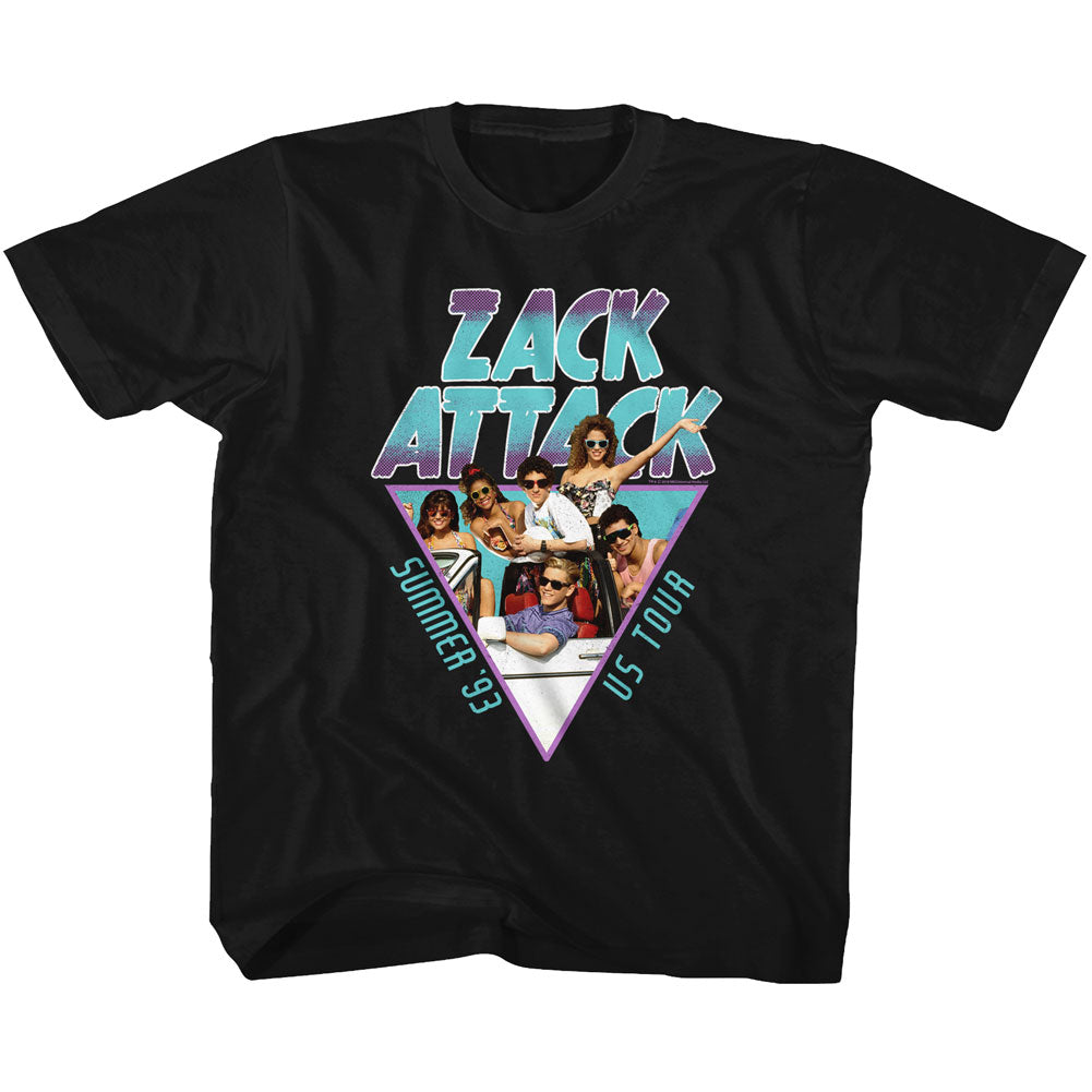 Saved By The Bell Youth S/S T-Shirt - Summer Tour '93 - Solid Black