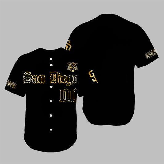 SD Padres Gothic Gold 2025 Jersey - Grishko.com