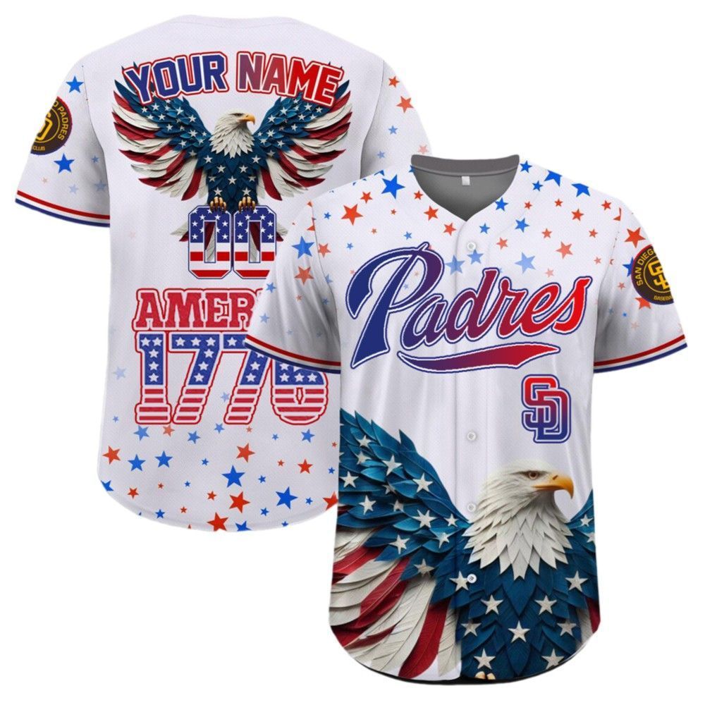 SD Padres Independence Day Baseball Jersey 2025 - Grishko.com