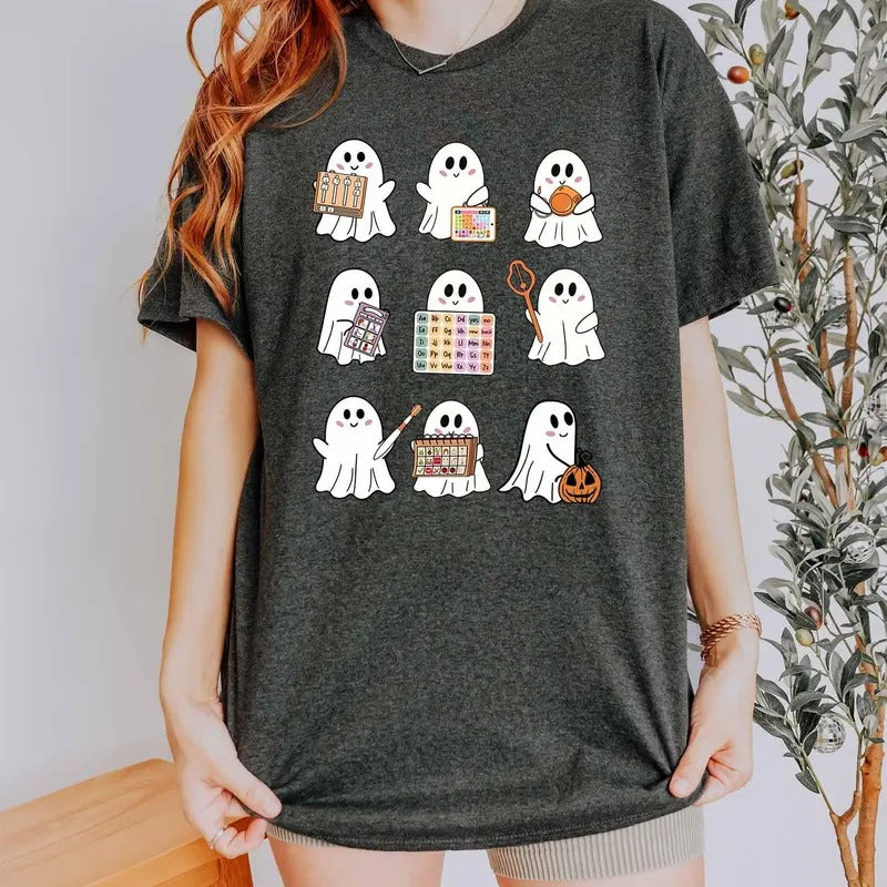 SLP Halloween Shirt, Speech Therapy Halloween Shirt, Spooky SLP Shirt, Funny Ghost SLP Shirt, Speech Therapist Shirt,...