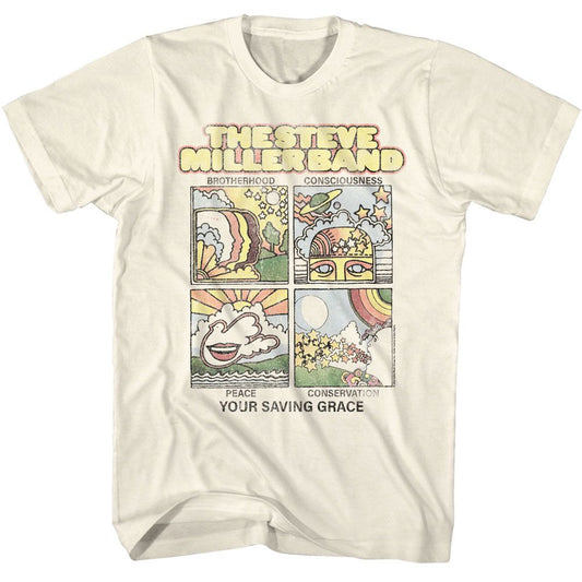 Steve Miller Band - Your Saving Grace - American Classics - Solid Off-White Adult Short Sleeve T-Shirt