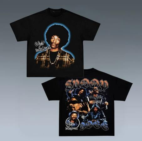 SNOOP DOGG TEE, Double  Prints Vintage T-Shirt, Rapper Shirt, Hip Hop Shirt, Rap Music Shirt, R&B Shirt, Pop Shirt, Graphic Tee Shirt, Unisex T-Shirt, Gift For Him, Crewneck Short Sleeve Shirt, Shirt Trending Top Menswear Underwear Streetwear