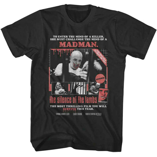 Silence Of The Lambs - Home Video Poster - American Classics - Solid Gray Adult Short Sleeve T-Shirt