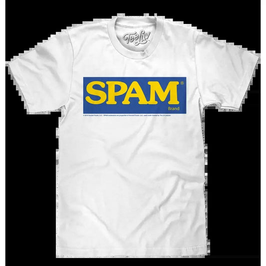 SPAM Logo T-Shirt - White Hoodie, Sweatshirt | InkThreadWorks.com