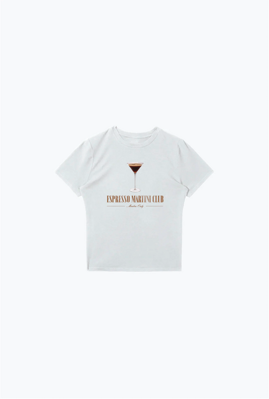 Espresso Martini Club Baby Tee - White