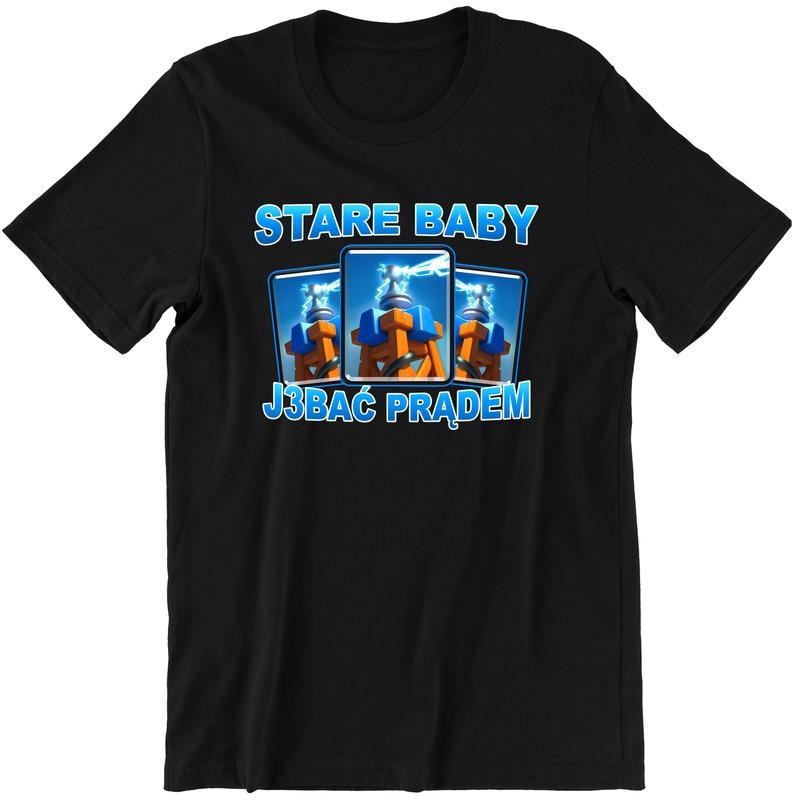 STARE BABY Tesla Clash Royale Shirt Featuring Bold and Funny Gaming Meme Design