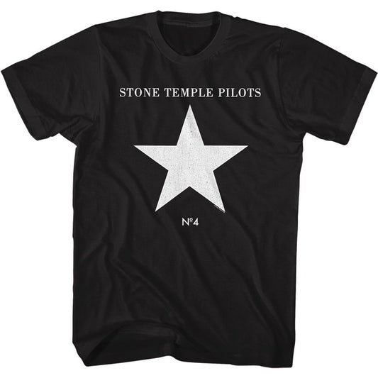 Stone Temple Pilots - Number 4 - American Classics - Solid Black Adult Short Sleeve T-Shirt