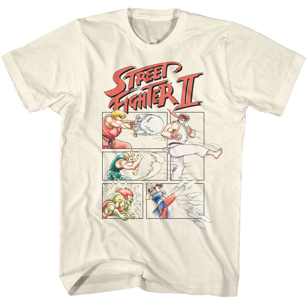 Street Fighter - 2 Comic - American Classics - Solid Off-White Adult Short Sleeve T-Shirt