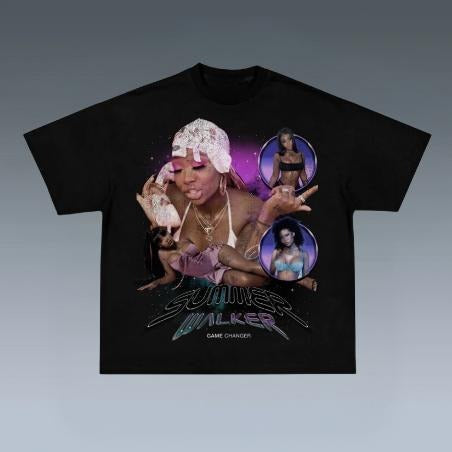 SUMMER WALKER TEE, Prints Vintage T-Shirt, Rapper Shirt, Hip Hop Shirt, Rap Music Shirt, R&B Shirt, Pop Shirt, Graphic Tee Shirt, Unisex T-Shirt, Gift For Him, Crewneck Short Sleeve Shirt, Shirt Trending Top Menswear Underwear Streetwear