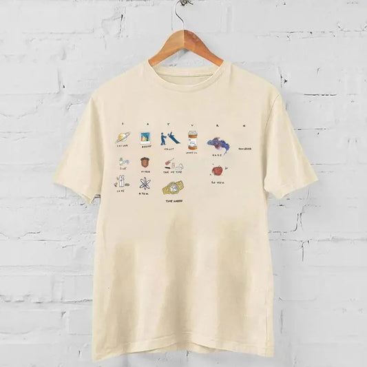 SZA Saturn Unisex T-shirt White 2024 New Release Breathable Casual Outfit Menswear Soft Top Tshirt Day Leggings Underwear...