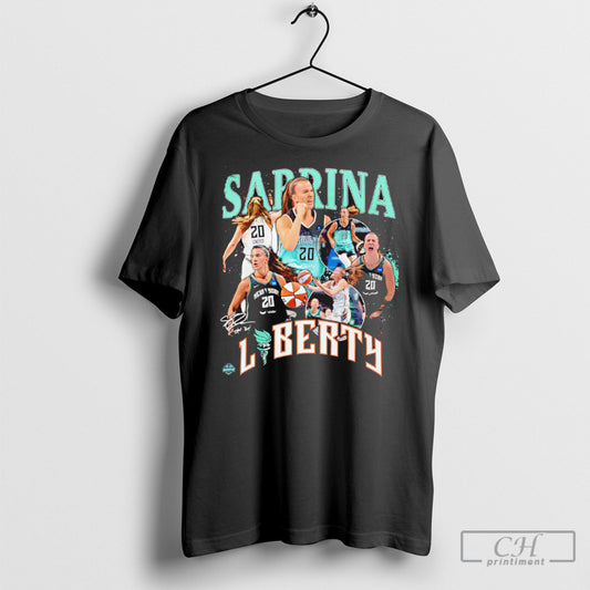 Sabrina Ionescu New York Liberty Wnba All Star Signature Tee Shirt