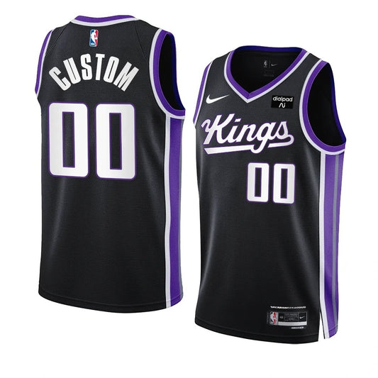 Sacramento Kings Custom 2023-24 Icon Edition Black Swingman Jersey Men's.webp