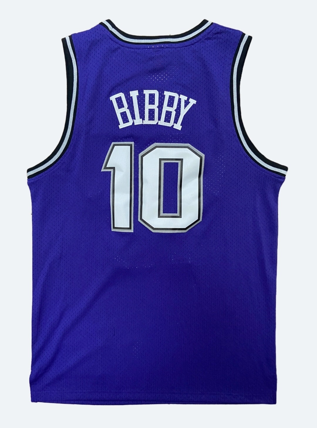 Sacramento Kings #10 Mike Bibby Kings 10 # Bibby Mitchell&Ness Purple Premium Mesh Fan Jersey Style 1