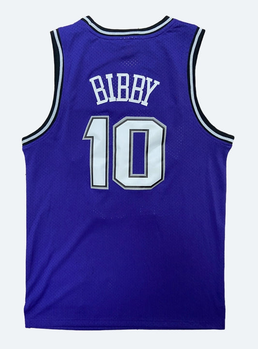 Sacramento Kings #10 Mike Bibby Kings 10 # Bibby Mitchell&Ness Purple Premium Mesh Fan Jersey Style 1
