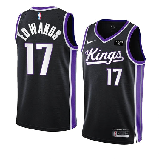 Sacramento Kings #17 Kessler Edwards 2023-24 Icon Edition Black Swingman Jersey Men's.webp