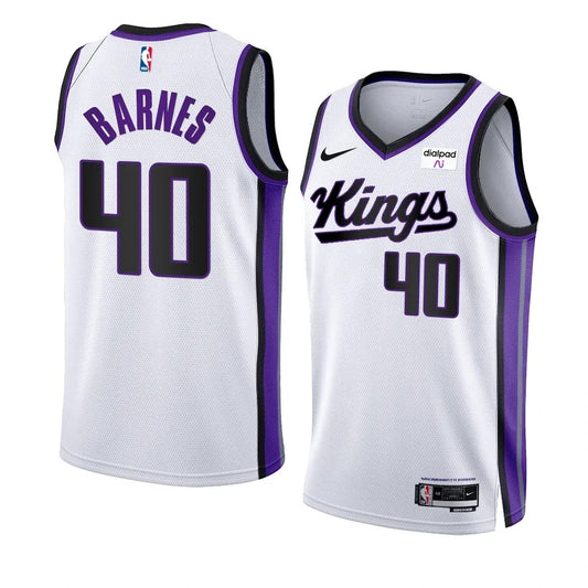 Sacramento Kings #40 Harrison Barnes 2023-24 White Association Edition Swingman Jersey.webp