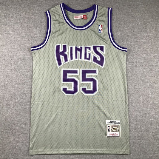 Sacramento Kings #55 Jason Williams Kings 55 Gray s-xxl Style 4
