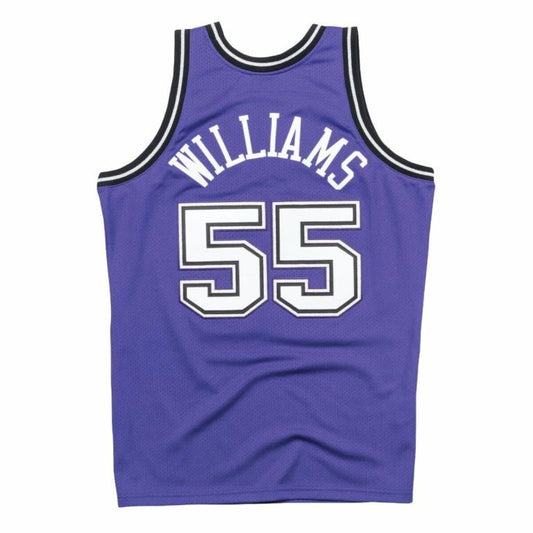 Sacramento Kings #55 Jason Williams Kings 55 # Mitchell&Ness Purple Premium Mesh Fan Jersey Style 2