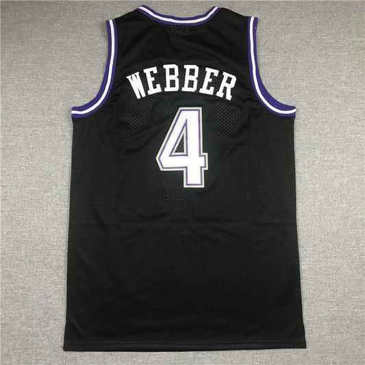 Sacramento Kings#4 Webber Kings 4 Black 1998-99 Style 1