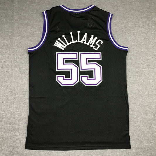 Sacramento Kings#55 Williams Kings 55 Black Retro Logo Style 1