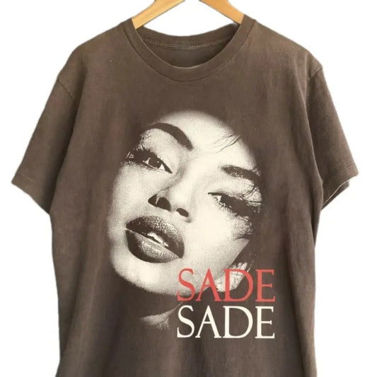 Sade Adu 90s Graphic Shirt, Pop Music Tour Shirt, Sade Adu World Tour Tshirt Classic Cotton Top Tee