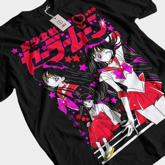 Sailorr Moon Anime T-shirt & Sweatshirt, Sailor Mars Graphic Tee, Vintage Oversized Unisex Streetwear, Manga Gift For Men Women