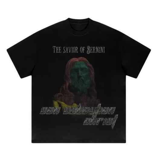 Saint Sebastian Christ Broken Print Graphics T-Shirt, Sweatshirt, Hoodie Size S- 3XL,Gift For Women Top Womenswear Underwear Humen, Underwear Tshirt Lady Streetwear Human Shortsleeve Shoe Comfort Summer