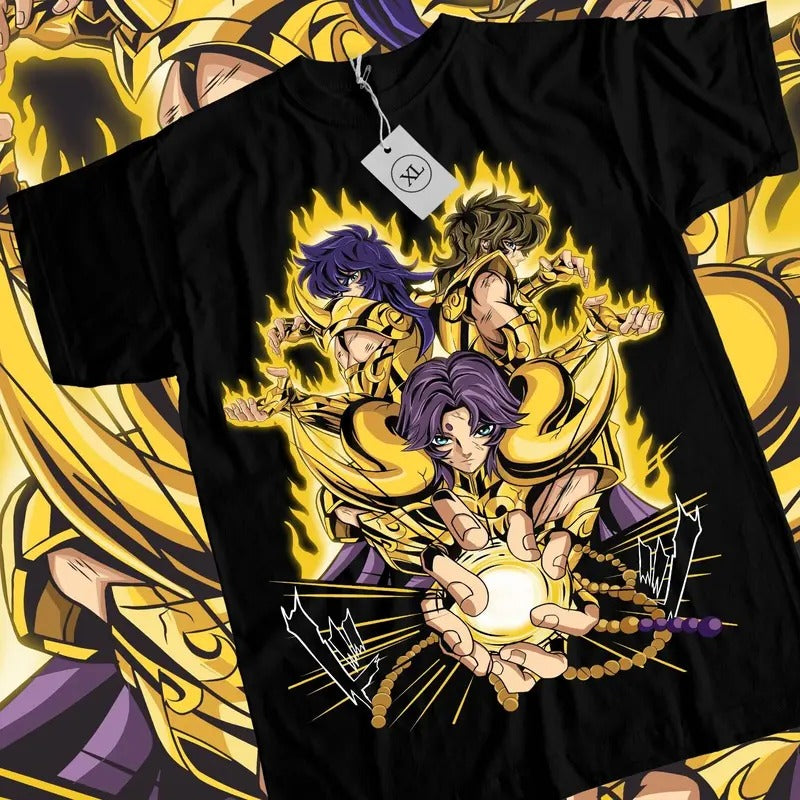 Saint Seiya T-Shirt S-4XL knights Of the Zodiac Hyoga Ikki Anime Shun Shirt Tshirt S-4XL Hoodie, Sweatshirt