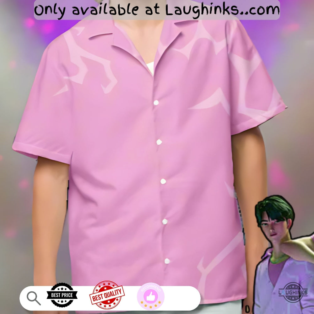 Saja Boys Pink Jinu Cosplay Hawaiian Shirt