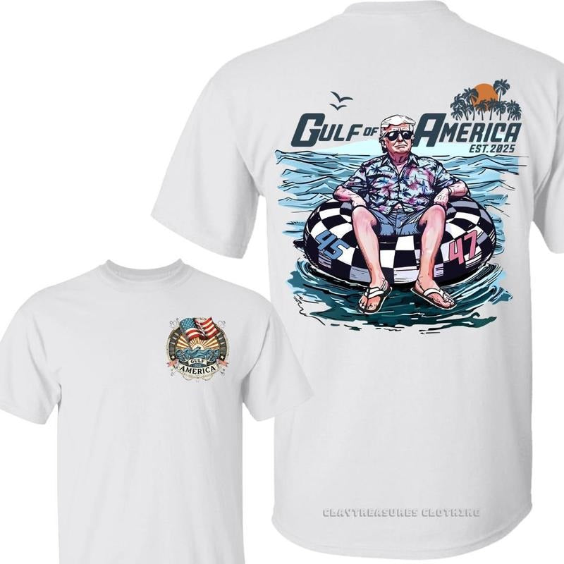 [Sale Up To 40%] Gulf Of America Tshirt Beach Retro Beach Lover Full Size Menswear Cotton Classic T-shirt