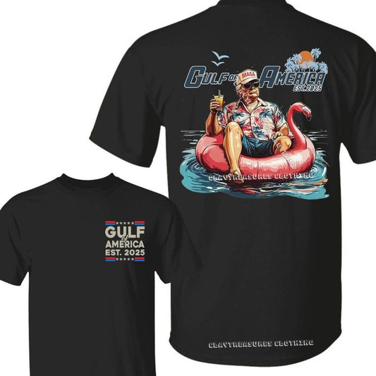 [Sale Up To 40%] Trump Chillin On The Gulf Of America Shirt Gulf Of America Est 2025 Texas Mississippi Florida Beach Shirt Summer Vacation Outfit